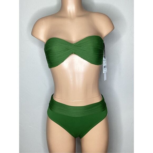 New. Robin Piccone basil green bikini. M-top/S-bottom. Retails $186 - Picture 2 of 12